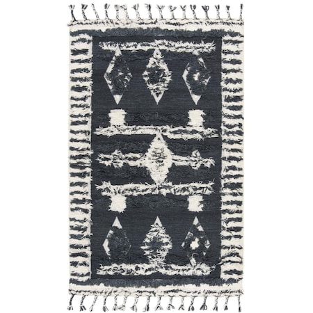 Safavieh Kenya Large Rectangle Area Rug, Charcoal and Ivory - 9 x 12 ft. KNY601A-9